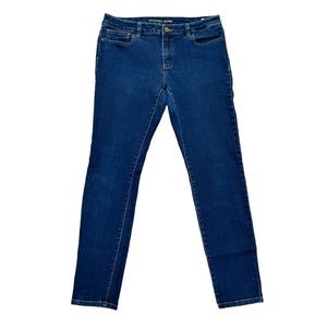 Michael Kors Dark Blue Mid Rise Skinny Jeans